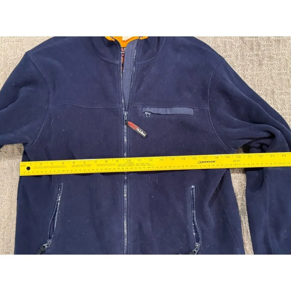 Ll Bean Polar Tech Windstop Medium Blue Fleece‎